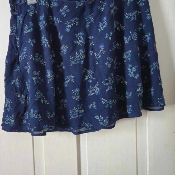 American Eagle Blue Floral Mini Skirt SZ XL - Picture 3 of 6